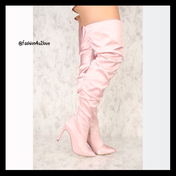 Sexy Pointy Toe Slouchy Thigh High Boots - Picture 2 of 4